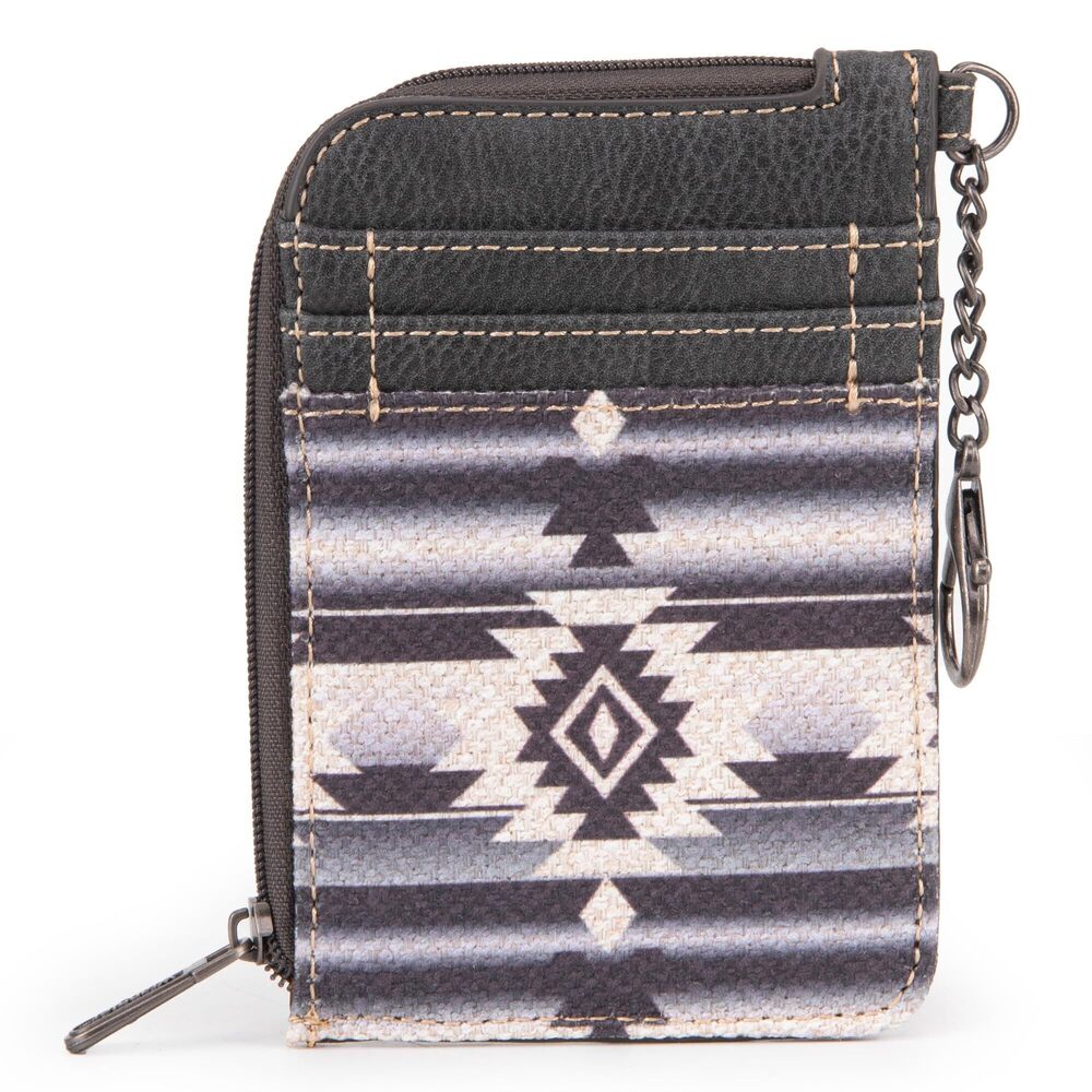 3879 Wrangler Card Wallet Boho Aztec Credit Card Holder with Zipper Pocket
